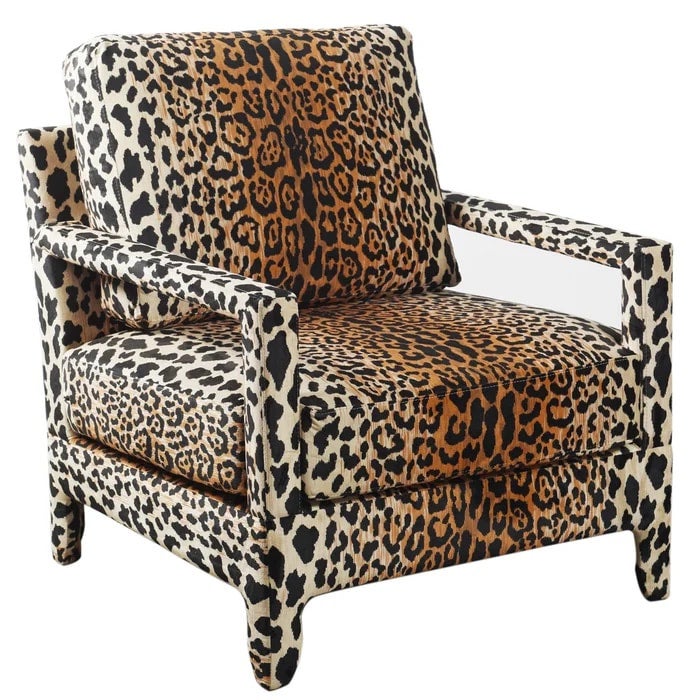 Retro Cheetah Print Accent Chair | Saxon’s Fine Furnishings